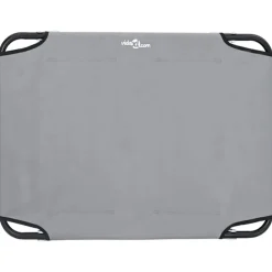 vidaXL Hondenbed 70 x 46 x 18 cm Staal Lichtgrijs