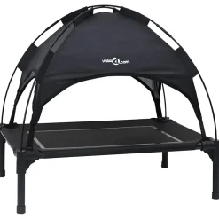 vidaXL Hondenbed 63 x 49,5 x 60 cm Staal Zwart