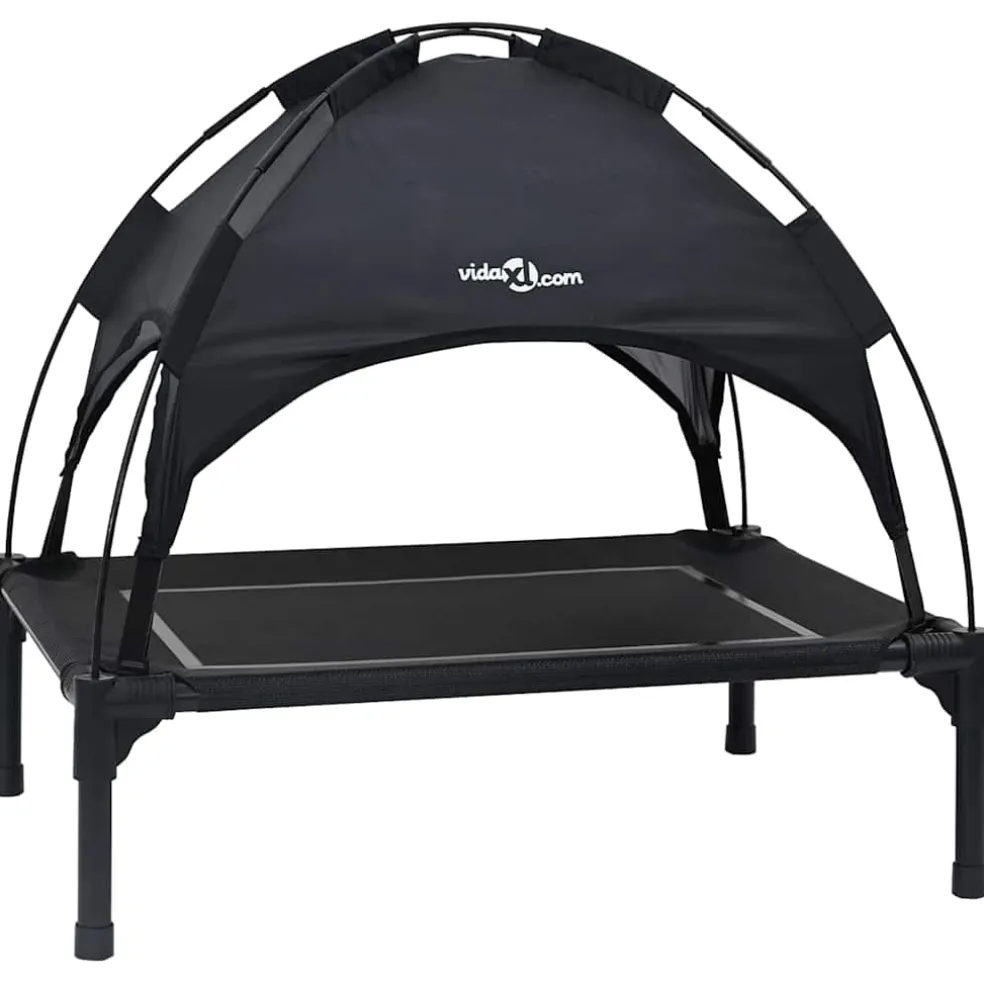 vidaXL Hondenbed 63 x 49,5 x 60 cm Staal Zwart