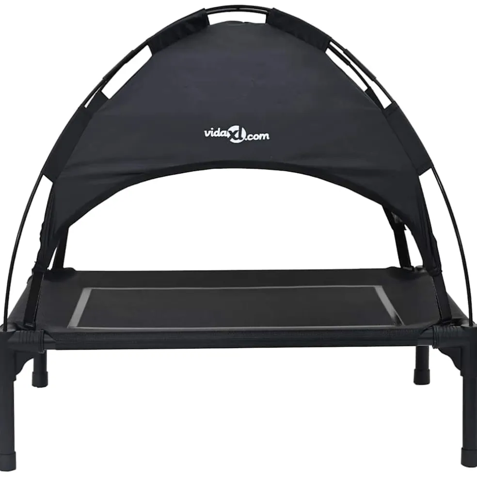 vidaXL Hondenbed 63 x 49,5 x 60 cm Staal Zwart