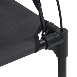 vidaXL Hondenbed Zwart 62 x 48 x 61 cm Staal