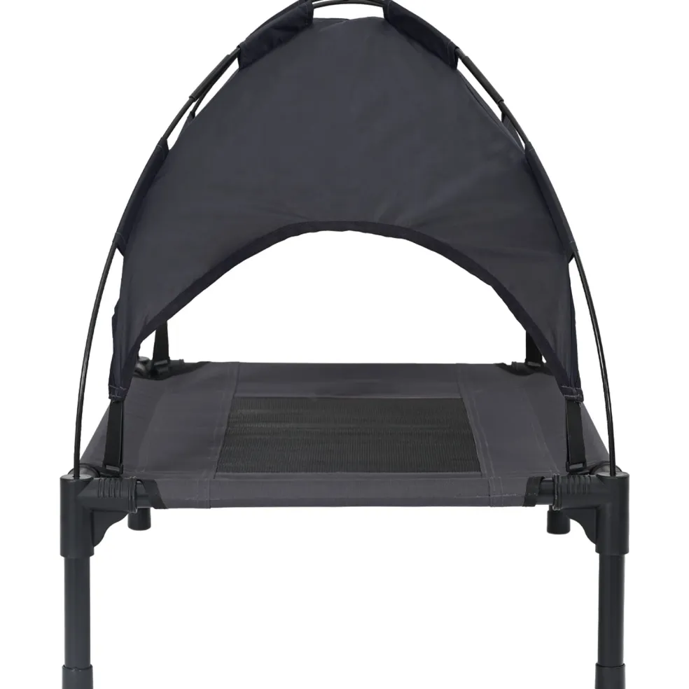 vidaXL Hondenbed Zwart 62 x 48 x 61 cm Staal