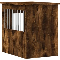 vidaXL Hondenbench 45x62x59 cm bewerkt hout gerookt eikenkleurig