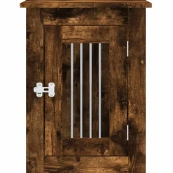 vidaXL Hondenbench 45x62x59 cm bewerkt hout gerookt eikenkleurig