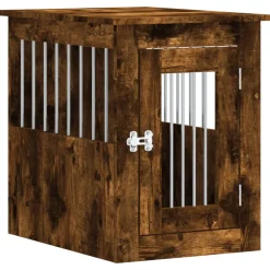 vidaXL Hondenbench 45x62x59 cm bewerkt hout gerookt eikenkleurig