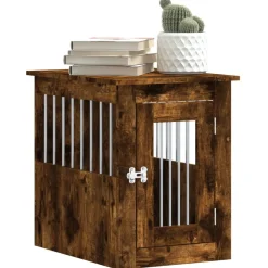 vidaXL Hondenbench 45x62x59 cm bewerkt hout gerookt eikenkleurig