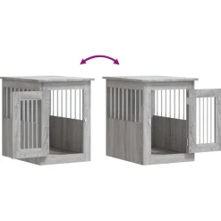 vidaXL Hondenbench 45x62x59 cm bewerkt hout grijs sonoma
