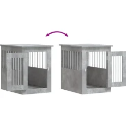 vidaXL Hondenbench 45x62x59 cm bewerkt hout betongrijs