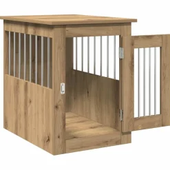 vidaXL Hondenbench 45x62x59 cm bewerkt hout artisanaal eikenkleurig