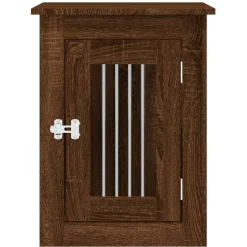 vidaXL Hondenbench 45x62x59 cm bewerkt hout bruin eikenkleur
