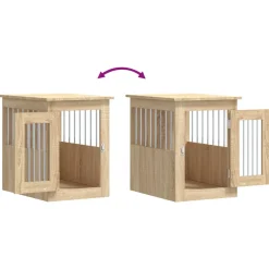 vidaXL Hondenbench 45x62x59 cm bewerkt hout sonoma eikenkleurig