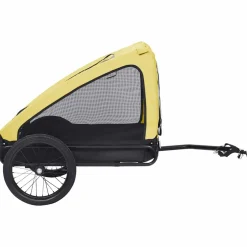 vidaXL Hondenfietstrailer geel en zwart