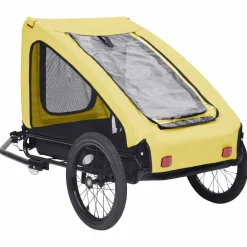 vidaXL Hondenfietstrailer geel en zwart