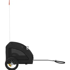 vidaXL Hondenfietstrailer oxford stof en ijzer zwart