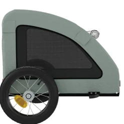 vidaXL Hondenfietstrailer oxford stof en ijzer grijs