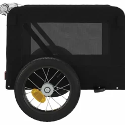 vidaXL Hondenfietstrailer oxford stof en ijzer groen en zwart