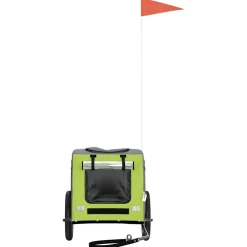 vidaXL Hondenfietstrailer oxford stof en ijzer groen en grijs
