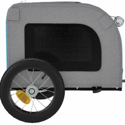 vidaXL Hondenfietstrailer oxford stof en ijzer rood en zwart