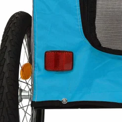 vidaXL Hondenfietstrailer oxford stof en ijzer rood en zwart