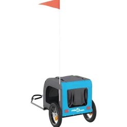 vidaXL Hondenfietstrailer oxford stof en ijzer rood en zwart
