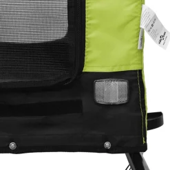 vidaXL Hondenfietstrailer oxford stof en ijzer groen en zwart