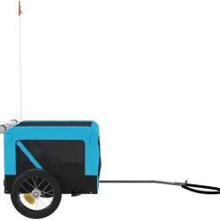 vidaXL Hondenfietstrailer oxford stof en ijzer blauw en zwart