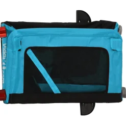 vidaXL Hondenfietstrailer oxford stof en ijzer blauw en zwart