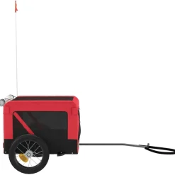 vidaXL Hondenfietstrailer oxford stof en ijzer oranje