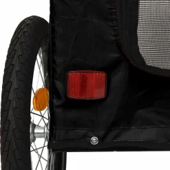 vidaXL Hondenfietstrailer oxford stof en ijzer zwart