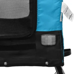 vidaXL Hondenfietstrailer oxford stof en ijzer blauw en zwart
