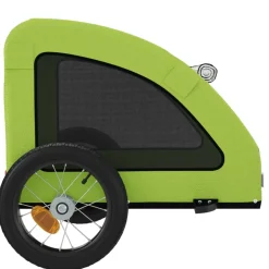 vidaXL Hondenfietstrailer oxford stof en ijzer groen