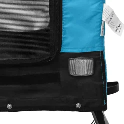 vidaXL Hondenfietstrailer oxford stof en ijzer blauw en zwart