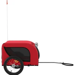 vidaXL Hondenfietstrailer oxford stof en ijzer geel en grijs