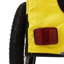 vidaXL Hondenfietstrailer oxford stof en ijzer geel en zwart