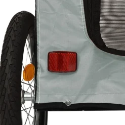 vidaXL Hondenfietstrailer oxford stof en ijzer oranje en grijs
