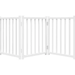 vidaXL Hondenhek inklapbaar 3panelen 150cm massief vurenhout bruin eik