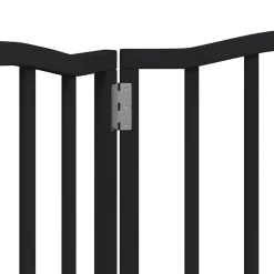 vidaXL Hondenhek inklapbaar 3 panelen 150 cm populierenhout zwart