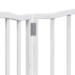 vidaXL Hondenhek inklapbaar 3 panelen 150 cm populierenhout wit