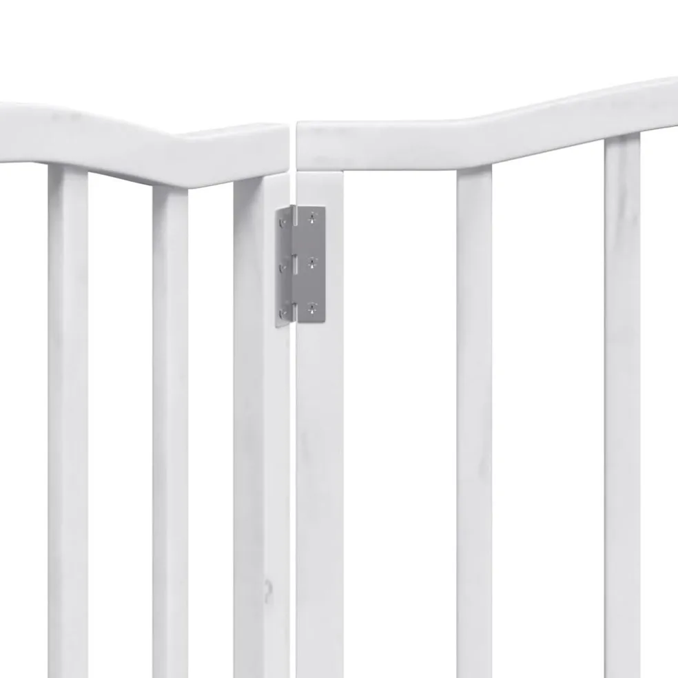 vidaXL Hondenhek inklapbaar 3 panelen 150 cm populierenhout wit