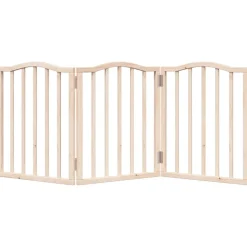 vidaXL Hondenhek inklapbaar 3 panelen 150 cm populierenhout