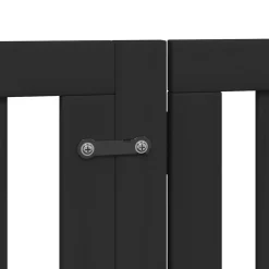 vidaXL Hondenhek inklapbaar 9 panelen 450 cm populierenhout zwart