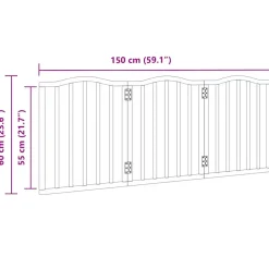 vidaXL Hondenhek inklapbaar 3 panelen 150 cm populierenhout bruin eik
