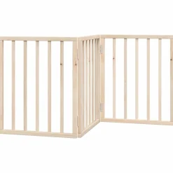 vidaXL Hondenhek opvouwbaar 3 panelen 150 cm populierenhout