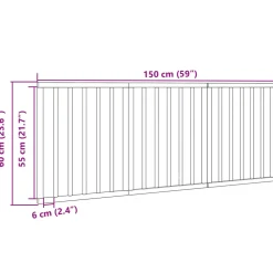 vidaXL Hondenhek opvouwbaar 3 panelen 150 cm populierenhout