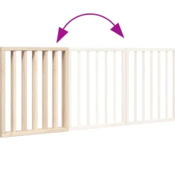 vidaXL Hondenhek opvouwbaar 3 panelen 150 cm populierenhout