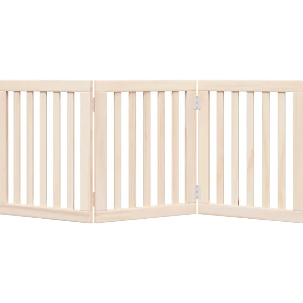 vidaXL Hondenhek opvouwbaar 3 panelen 150 cm populierenhout