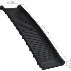 vidaXL Hondenhelling inklapbaar 155,5x40x15,5 cm zwart