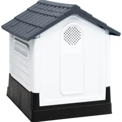 vidaXL Hondenhok Grijs 57x68x66 cm Polypropyleen