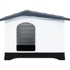 vidaXL Hondenhok Grijs 90,5x68x66 cm Polypropyleen