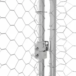 vidaXL Hondenhok 3 st Zilver 6 x 2 x 2 m Gegalvaniseerd staal